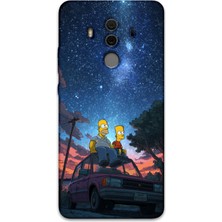 Gramaphone Huawei Mate 10 Pro Uyumlu Simpson Desenli Telefon Kılıfı + Ekran Koruyucu - 5937