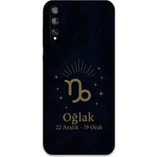 Gramaphone Huawei P Smart S Uyumlu Oğlak Burcu Desenli Telefon Kılıfı + Ekran Koruyucu - 5777