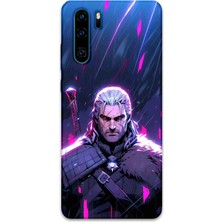 Gramaphone Huawei P30 Pro Uyumlu Geralt Desenli Telefon Kılıfı + Ekran Koruyucu - 5826