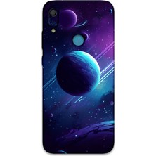 Gramaphone Huawei Y6S Uyumlu Uzay Desenli Telefon Kılıfı + Ekran Koruyucu - 5866