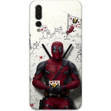 Gramaphone Huawei P20 Pro Uyumlu Deadpool Desenli Telefon Kılıfı + Ekran Koruyucu - 5927
