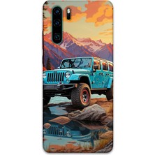 Gramaphone Huawei P30 Pro Uyumlu Araba Desenli Telefon Kılıfı + Ekran Koruyucu - 5758