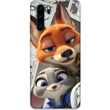 Gramaphone Huawei P30 Pro Uyumlu Zootopia Desenli Telefon Kılıfı + Ekran Koruyucu - 5942
