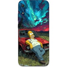 Gramaphone Huawei Y6 2019 Uyumlu Simpson Desenli Telefon Kılıfı + Ekran Koruyucu - 5938