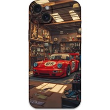 Gramaphone iPhone 15 Plus Uyumlu Araba Desenli Telefon Kılıfı + Ekran Koruyucu - 5759