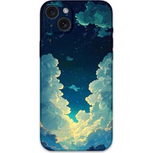 Gramaphone iPhone 15 Plus Uyumlu Uzay Desenli Telefon Kılıfı + Ekran Koruyucu - 5868