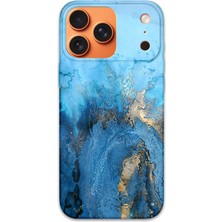 Gramaphone iPhone 17 Pro Uyumlu Mermer Desenli Telefon Kılıfı + Ekran Koruyucu - 5812