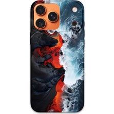 Gramaphone iPhone 17 Pro Max Uyumlu Mermer Desenli Telefon Kılıfı + Ekran Koruyucu - 5811