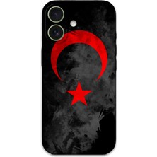 Gramaphone iPhone 16 Plus Uyumlu Türk Bayrağı Desenli Telefon Kılıfı + Ekran Koruyucu - 5852