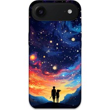 Gramaphone iPhone 17 Air Uyumlu Uzay Desenli Telefon Kılıfı + Ekran Koruyucu - 5863