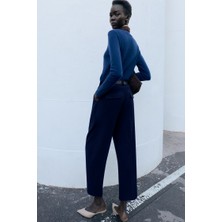 Açelya Okcu Premium Vento Orta Bel Kısa Paça Lycra Pantolon