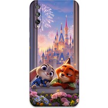 Gramaphone Huawei P Smart S Uyumlu Zootopia Desenli Telefon Kılıfı + Ekran Koruyucu - 5943