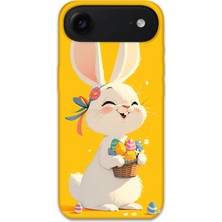 Gramaphone iPhone 17 Air Uyumlu Tavşan Desenli Telefon Kılıfı + Ekran Koruyucu - 5807