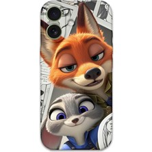 Gramaphone iPhone 16 Plus Uyumlu Zootopia Desenli Telefon Kılıfı + Ekran Koruyucu - 5942