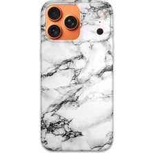 Gramaphone iPhone 17 Pro Max Uyumlu Mermer Desenli Telefon Kılıfı + Ekran Koruyucu - 5817