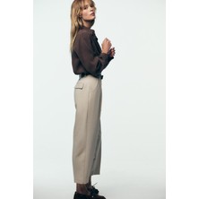 Açelya Okcu Premium Vento Orta Bel Kısa Paça Lycra Pantolon