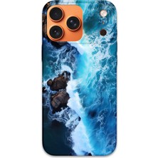 Gramaphone iPhone 17 Pro Max Uyumlu Mermer Desenli Telefon Kılıfı + Ekran Koruyucu - 5810