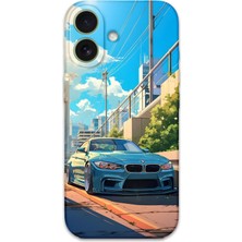 Gramaphone iPhone 16 Plus Uyumlu Araba Desenli Telefon Kılıfı + Ekran Koruyucu - 5760