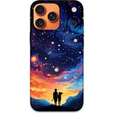 Gramaphone iPhone 17 Pro Uyumlu Uzay Desenli Telefon Kılıfı + Ekran Koruyucu - 5863