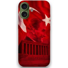 Gramaphone iPhone 17 Uyumlu Atatürk Desenli Telefon Kılıfı + Ekran Koruyucu - 5848
