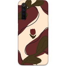 Gramaphone Realme 6 Pro Uyumlu Çiçek Desenli Telefon Kılıfı + Ekran Koruyucu - 5790