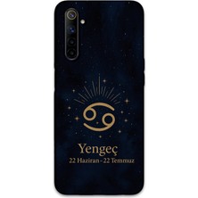 Gramaphone Realme 6 Uyumlu Yengeç Burcu Desenli Telefon Kılıfı + Ekran Koruyucu - 5771