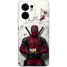 Gramaphone Oppo Reno 13F 5g Uyumlu Deadpool Desenli Telefon Kılıfı + Ekran Koruyucu - 5927
