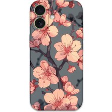 Gramaphone iPhone 16 Plus Uyumlu Çiçek Desenli Telefon Kılıfı + Ekran Koruyucu - 5801