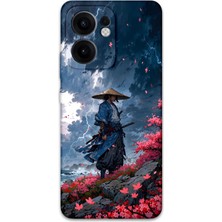 Gramaphone Oppo Reno 13F 5g Uyumlu Samuray Desenli Telefon Kılıfı + Ekran Koruyucu - 5825