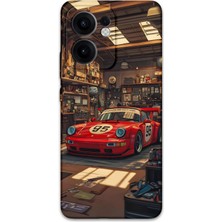 Gramaphone Oppo Reno 13F 5g Uyumlu Araba Desenli Telefon Kılıfı + Ekran Koruyucu - 5759