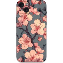 Gramaphone iPhone 15 Plus Uyumlu Çiçek Desenli Telefon Kılıfı + Ekran Koruyucu - 5801