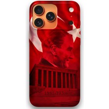 Gramaphone iPhone 17 Pro Max Uyumlu Atatürk Desenli Telefon Kılıfı + Ekran Koruyucu - 5848