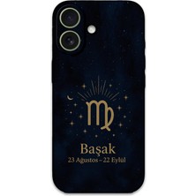 Gramaphone iPhone 16 Plus Uyumlu Başak Burcu Desenli Telefon Kılıfı + Ekran Koruyucu - 5773