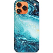 Gramaphone iPhone 17 Pro Max Uyumlu Mermer Desenli Telefon Kılıfı + Ekran Koruyucu - 5818