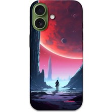 Gramaphone iPhone 17 Uyumlu Uzay Desenli Telefon Kılıfı + Ekran Koruyucu - 5860