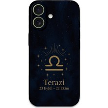 Gramaphone iPhone 16 Plus Uyumlu Terazi Burcu Desenli Telefon Kılıfı + Ekran Koruyucu - 5774