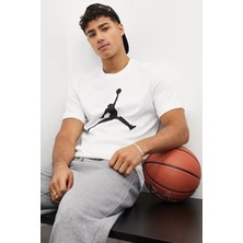 Nike Jordan Jumpman  Short-Sleeve Pamuklu Beyaz Erkek Tişört