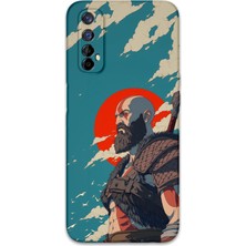 Gramaphone Realme 7 Uyumlu Kratos Desenli Telefon Kılıfı + Ekran Koruyucu - 5824