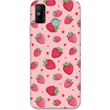 Gramaphone Tecno Spark 6 Go Uyumlu Çilek Desenli Telefon Kılıfı + Ekran Koruyucu - 5804