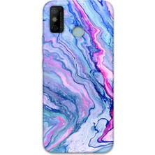 Gramaphone Tecno Spark 6 Go Uyumlu Mermer Desenli Telefon Kılıfı + Ekran Koruyucu - 5816