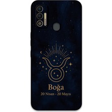 Gramaphone Tecno Spark 7t Uyumlu Boğa Burcu Desenli Telefon Kılıfı + Ekran Koruyucu - 5769