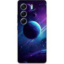 Gramaphone Tecno Camon 40 4g Uyumlu Uzay Desenli Telefon Kılıfı + Ekran Koruyucu - 5866