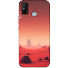 Gramaphone Tecno Spark 6 Go Uyumlu Uzay Desenli Telefon Kılıfı + Ekran Koruyucu - 5859