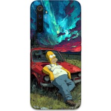 Gramaphone Realme 6 Pro Uyumlu Simpson Desenli Telefon Kılıfı + Ekran Koruyucu - 5938