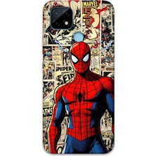 Gramaphone Realme C25 Uyumlu Spiderman Desenli Telefon Kılıfı + Ekran Koruyucu - 5931