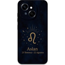 Gramaphone Tecno Spark Go 1 2025 Uyumlu Aslan Burcu Desenli Telefon Kılıfı + Ekran Koruyucu - 5772