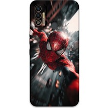 Gramaphone Tecno Spark 7t Uyumlu Spiderman Desenli Telefon Kılıfı + Ekran Koruyucu - 5933