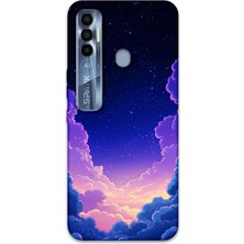 Gramaphone Tecno Spark 7 Pro Uyumlu Uzay Desenli Telefon Kılıfı + Ekran Koruyucu - 5867