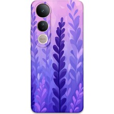 Gramaphone Vivo V50 Lite 4g Uyumlu Çiçek Desenli Telefon Kılıfı + Ekran Koruyucu - 5798