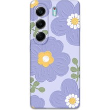 Gramaphone Tecno Camon 40 Pro 5g Uyumlu Çiçek Desenli Telefon Kılıfı + Ekran Koruyucu - 5799